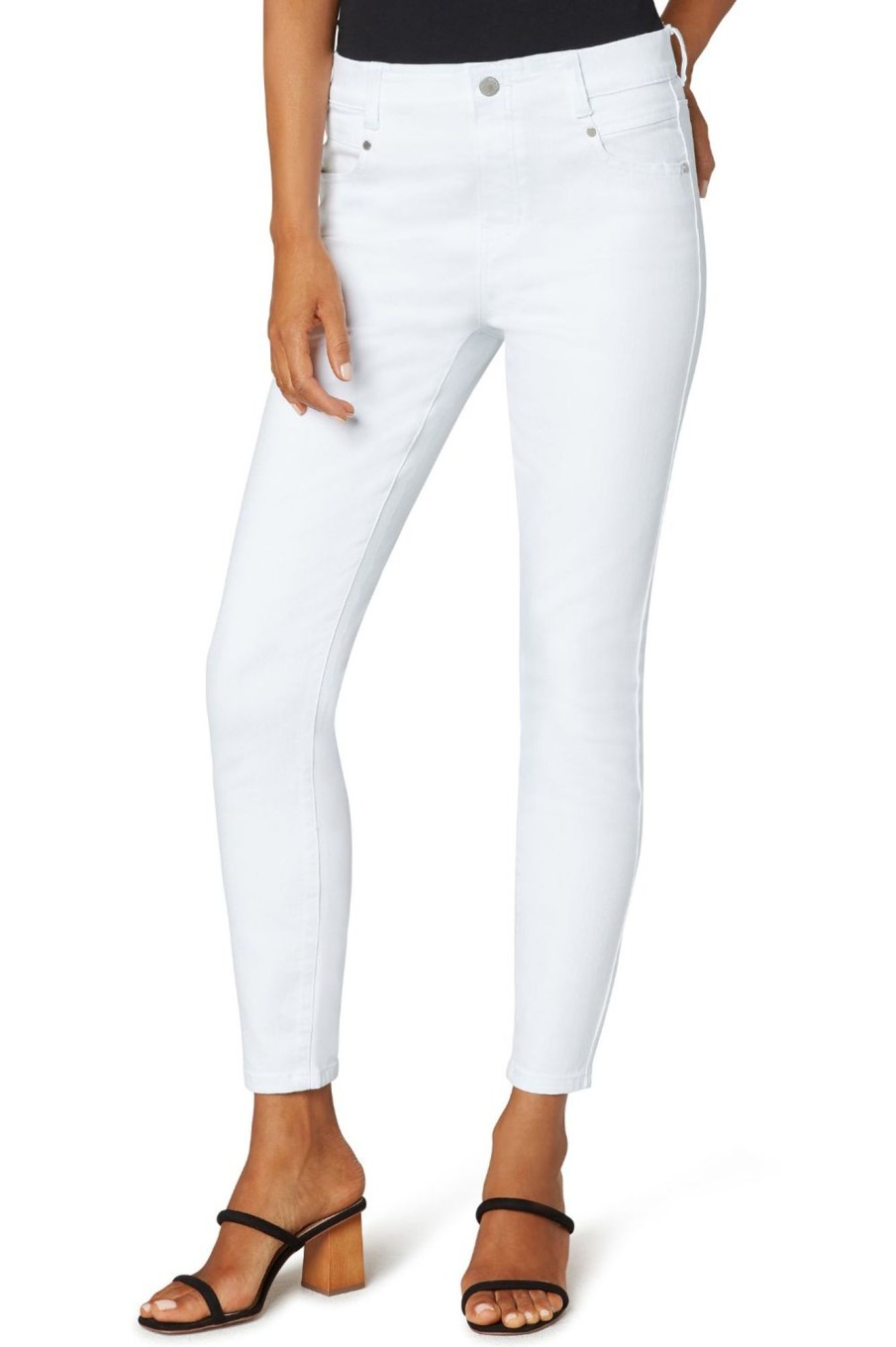 Bottoms Liverpool Los Angeles | Gia Glider Ankle Jean | Bright White