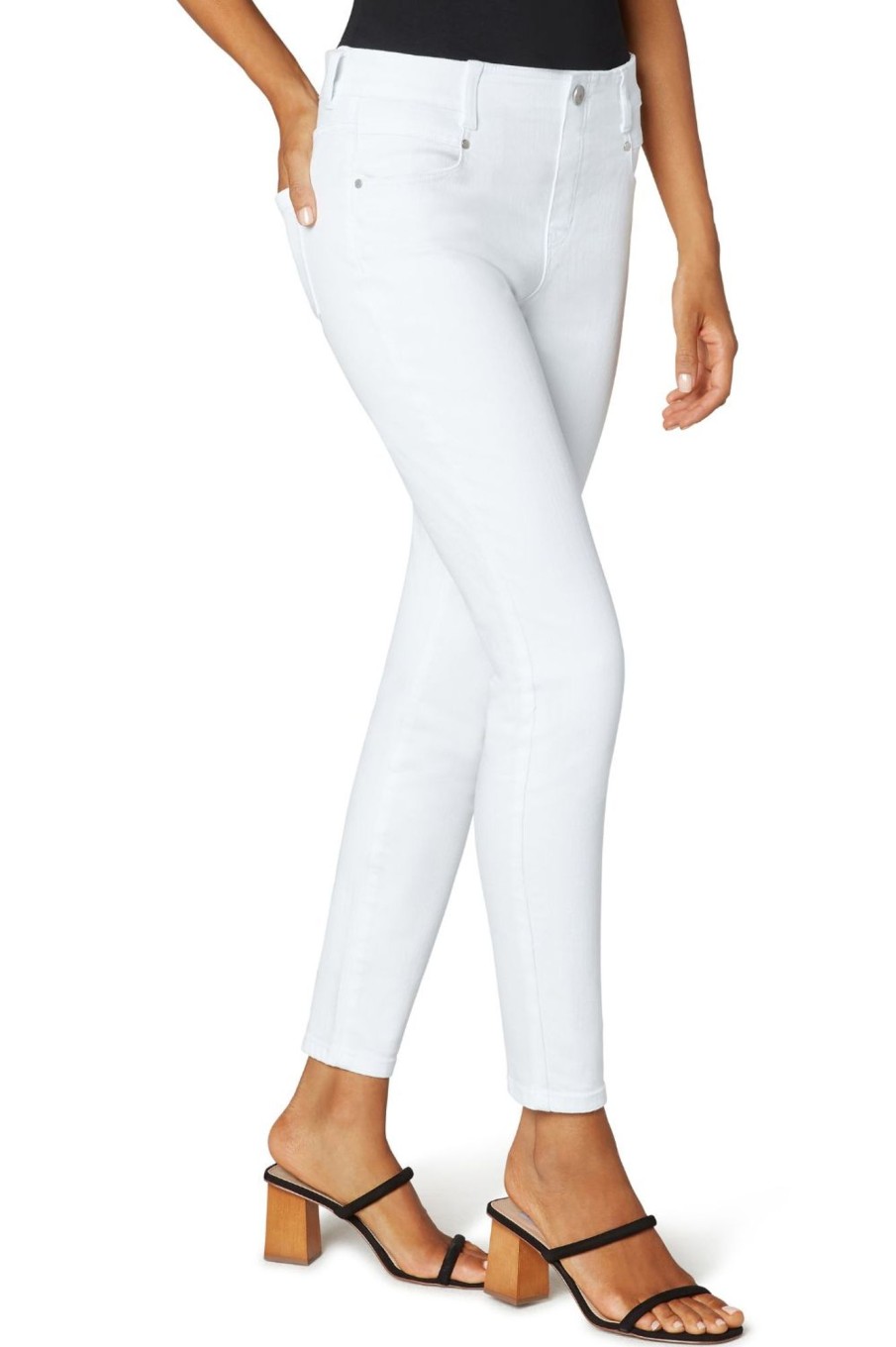 Bottoms Liverpool Los Angeles | Gia Glider Ankle Jean | Bright White