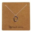 Accessories Fabienne | Neck Mints Organic Open Oval Necklace | Rose Gold