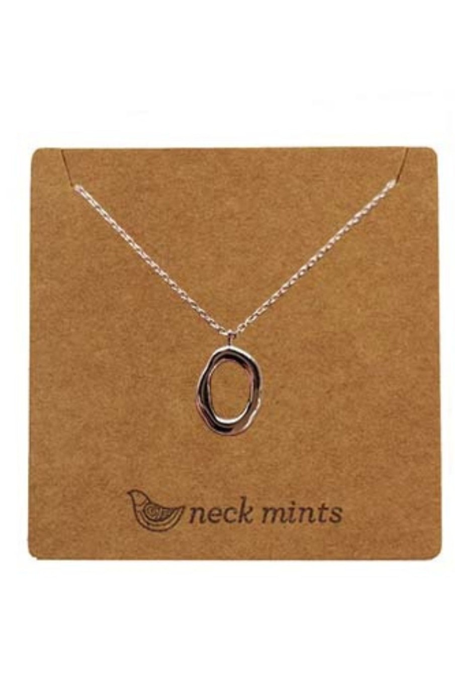 Accessories Fabienne | Neck Mints Organic Open Oval Necklace | Rose Gold