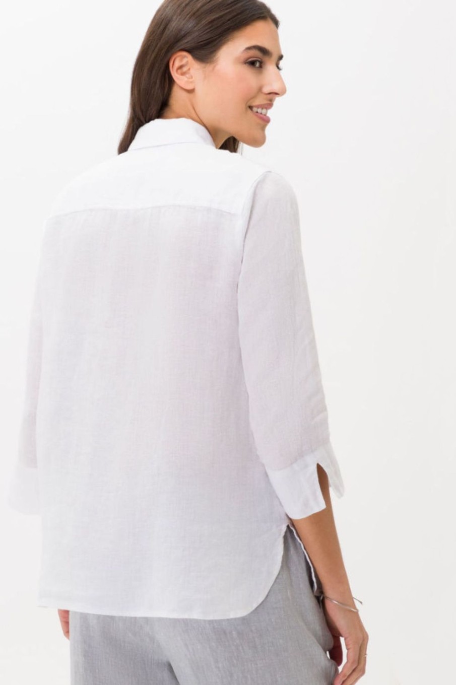 Tops Brax | Vicki Linen Blouse | White