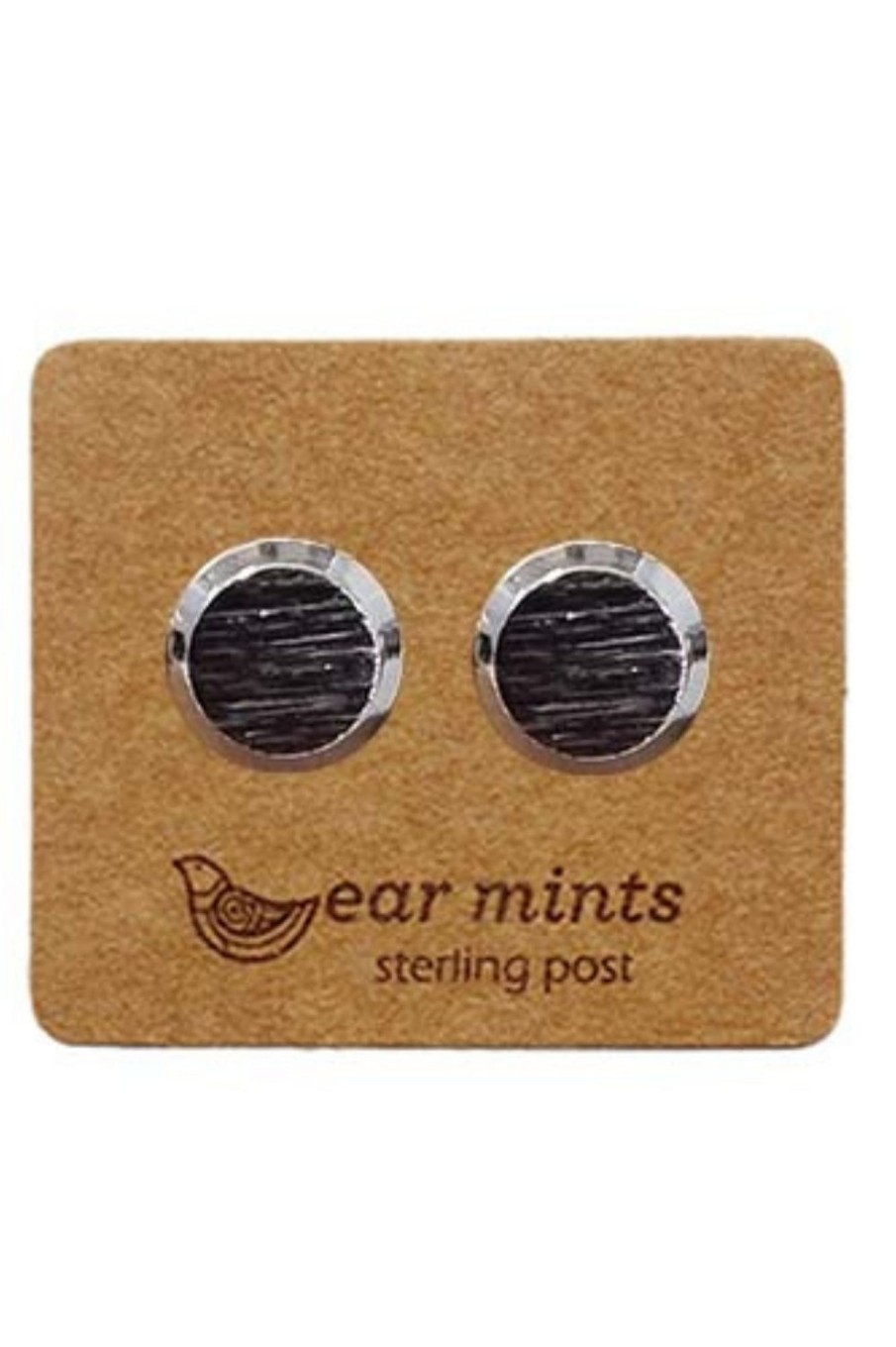 Accessories Fabienne | Ear Mints Brushed Round Stud | Silver