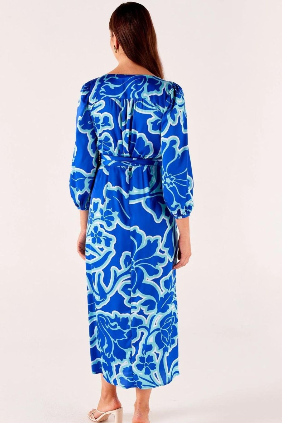 Dresses Sacha Drake | Ethereal Wrap Dress | Azure Blue Floral