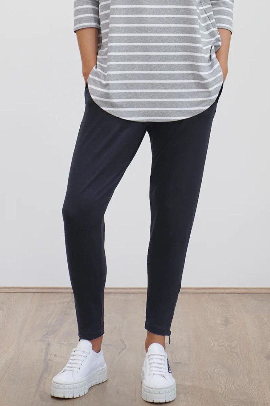 Bottoms Mela Purdie | Zip Stiletto Pant | Navy