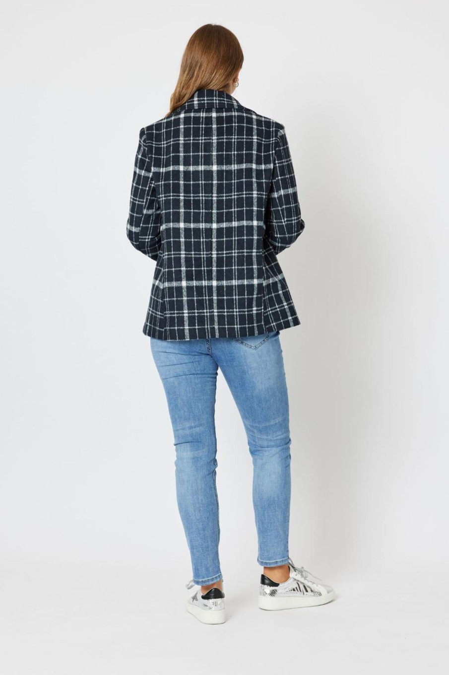 Tops Gordon Smith | Colorado Check Coat | Navy/Ivory