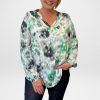 Tops Silvermaple Collection | Vanessa Shirt | Paint Brush Green Multi