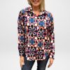 Tops Silvermaple Collection | Capri Kaleidoscope Shirt | Blue