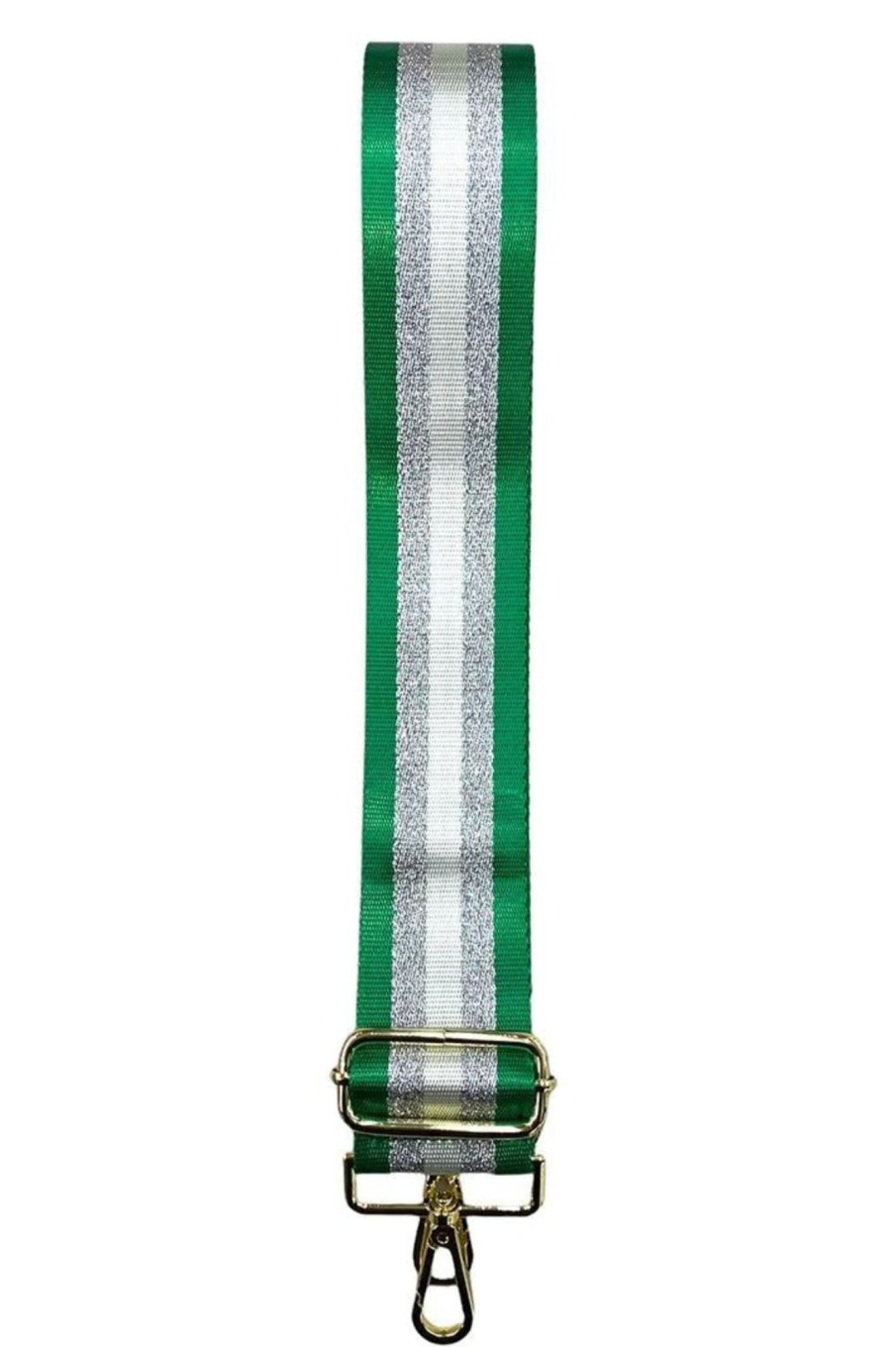 Accessories Zjoosh | Webbing Bag Strap | Green/Silver/White