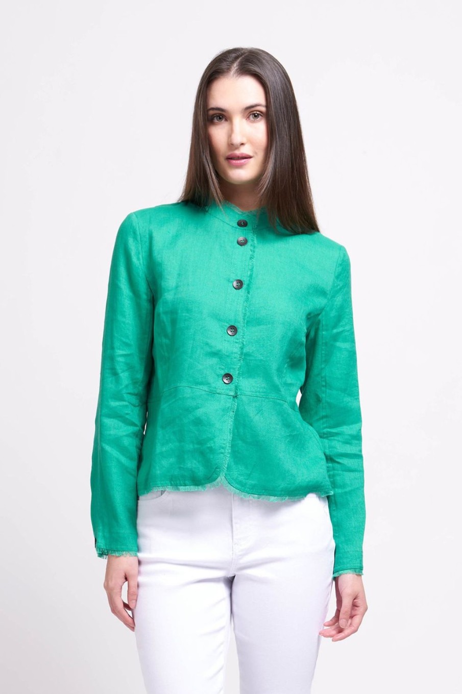 Tops FOIL | Don'T Be A-Frayed Jacket | Vivid Green