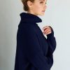 Tops Mia Fratino | Ribbed Roll Neck | French Navy