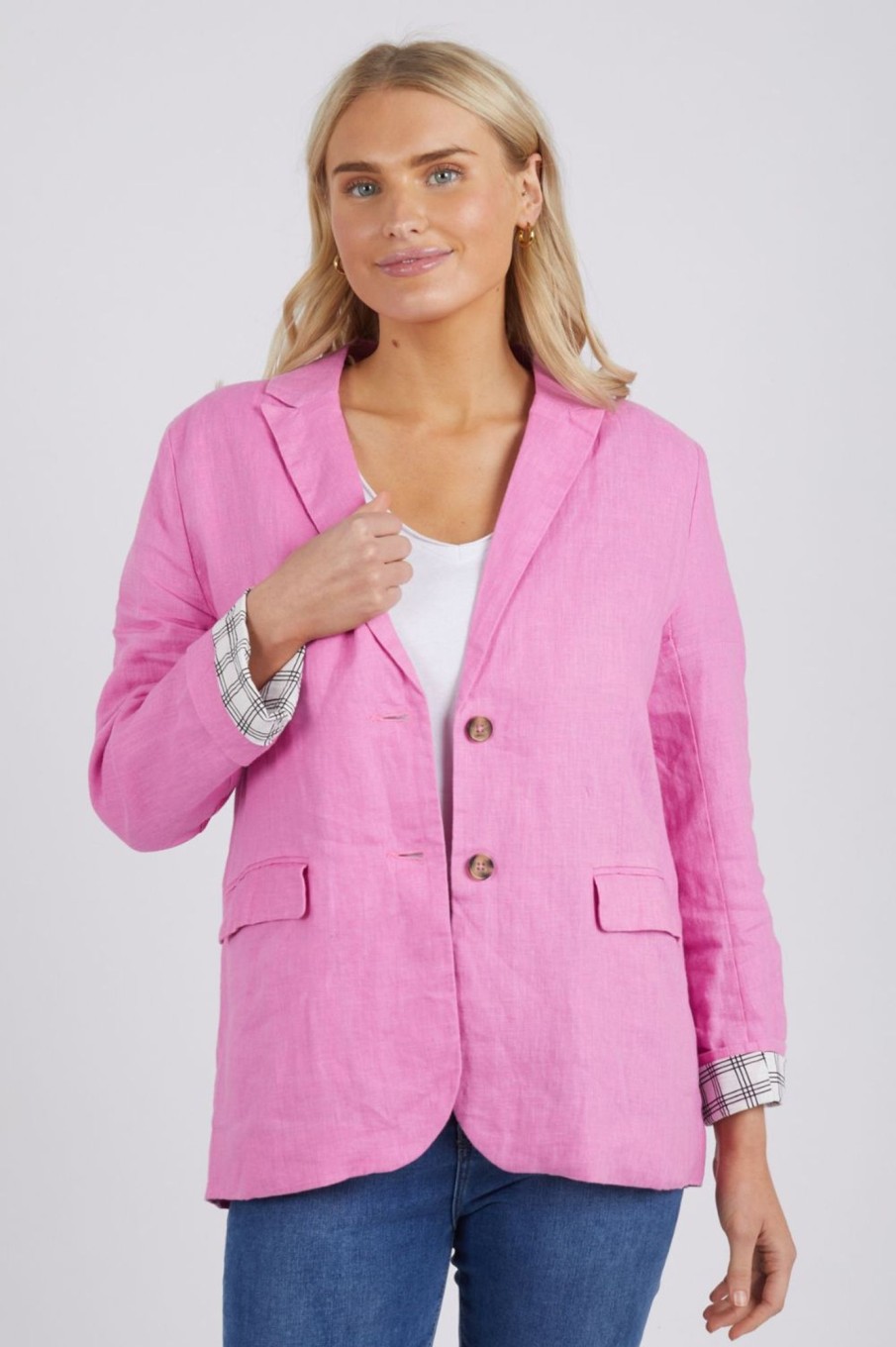 Tops Elm Lifestyle | Millie Blazer | Super Pink