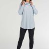 Tops Bridge u0026 Lord | Essential Curved Hem Cowl Neck | Baby Blue