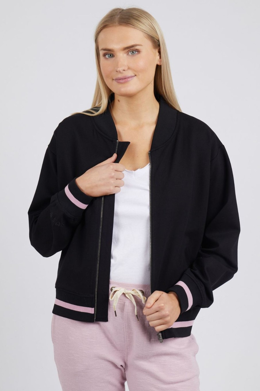 Tops Elm Lifestyle | Alena Bomber Jacker | Black