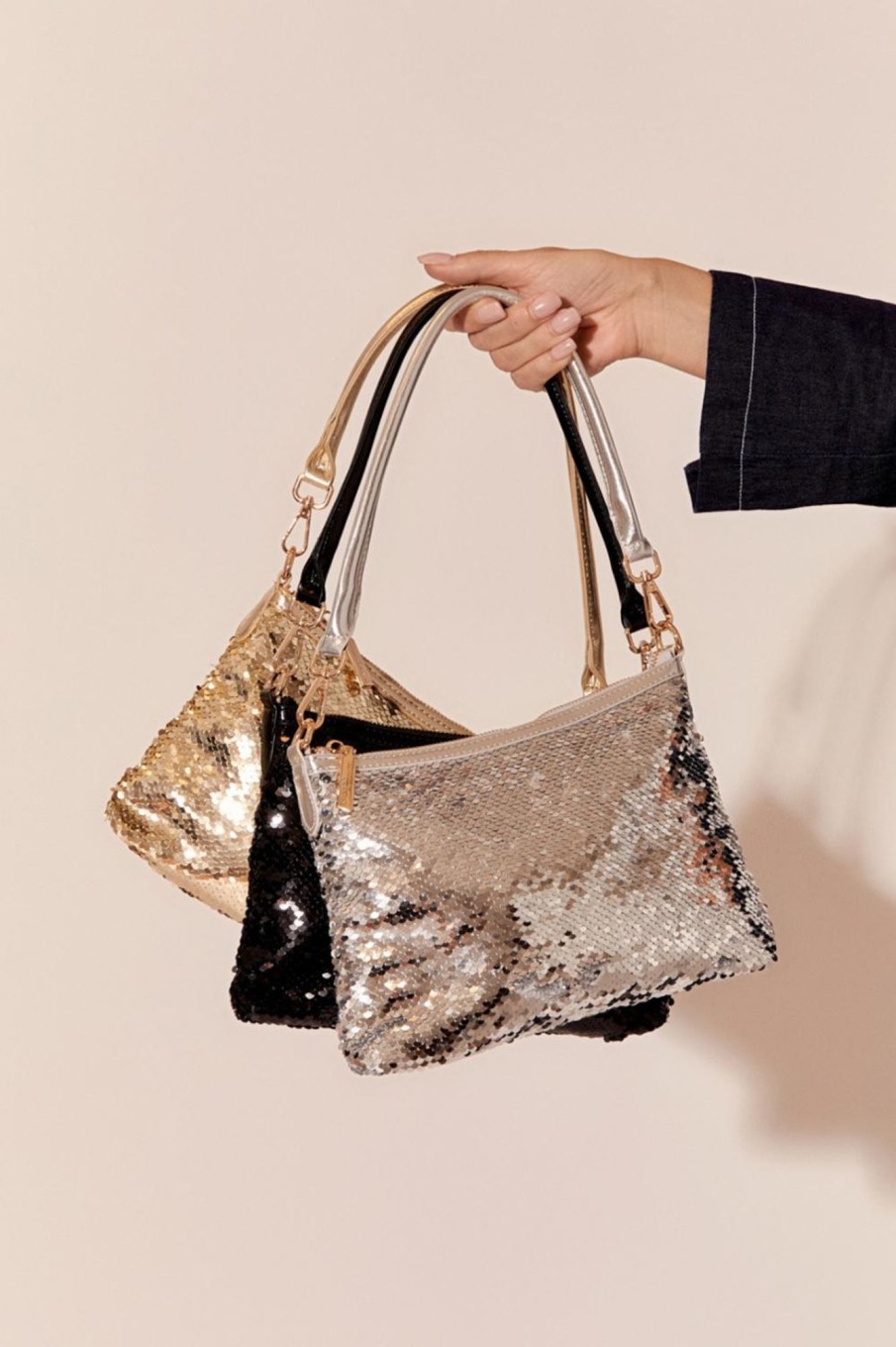 Accessories Adorne | Iris Sequin Handbag | Gold