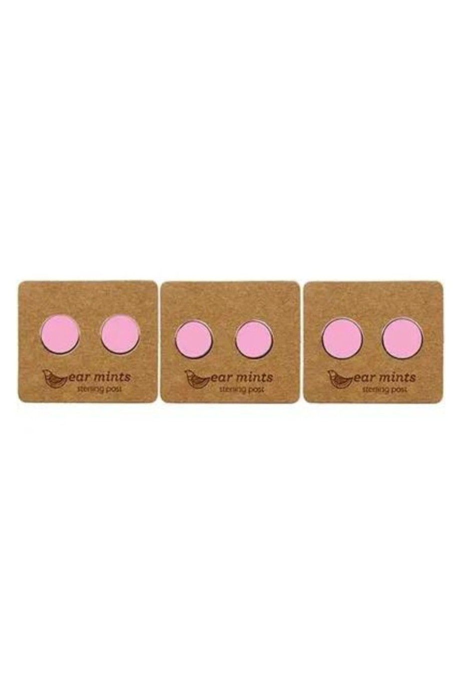 Accessories Fabienne | 7Mm Round Enamel Stud | Strawberry Cream