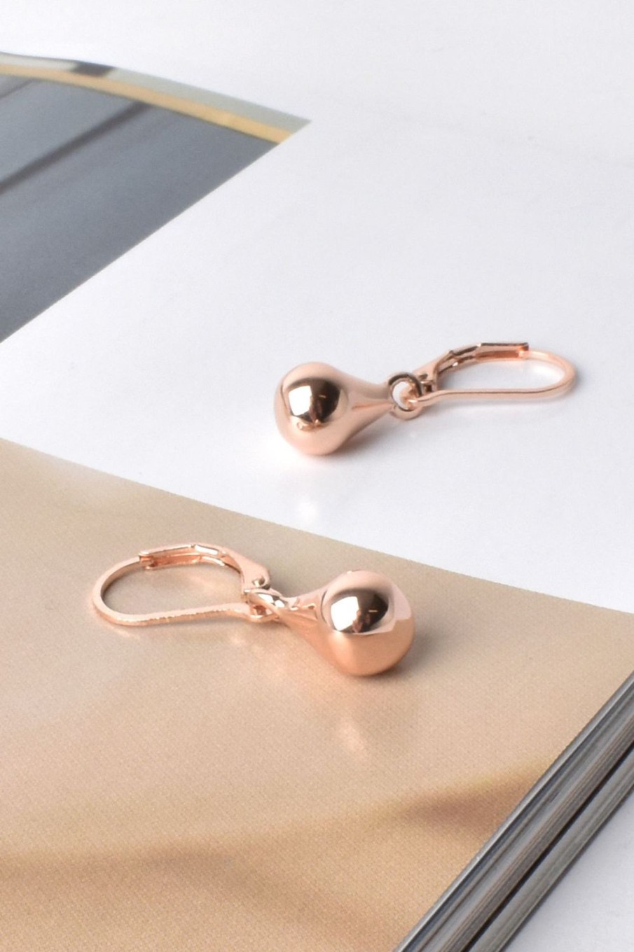 Accessories Adorne | Teardrop Earring | Rosegold