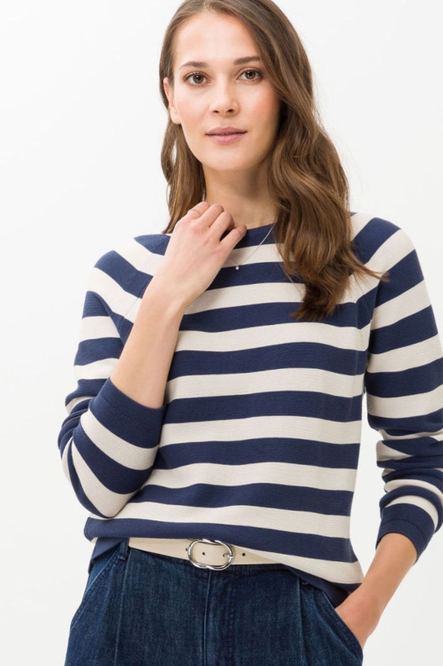 Tops Brax | Lesley Stripe Pullover | Indigo