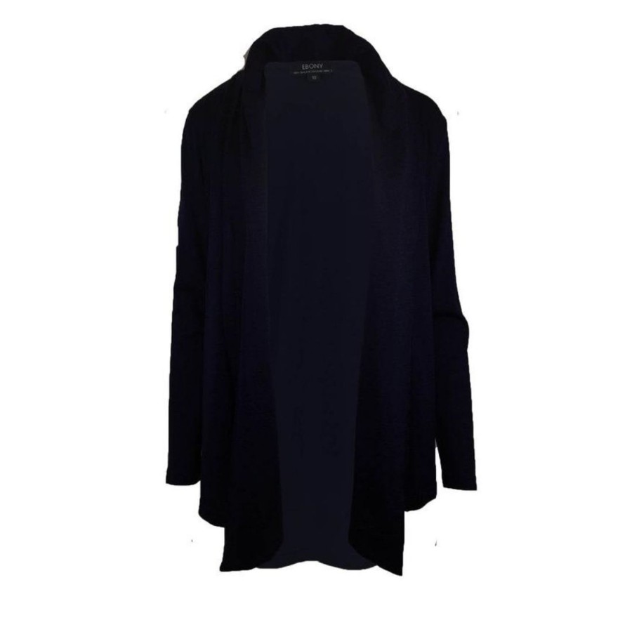 Tops Ebony | Shawl Collar Cardigan | Merino Wool