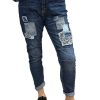 Bottoms Silvermaple Collection | Patch Button Fly Italian Jean | Denim/Leopard