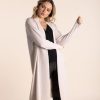 Tops Two T's | Merino Long Cardigan | Stone