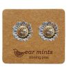 Accessories Fabienne | Ear Mints Sunflower 2 Tone Stud | Silver/Gold