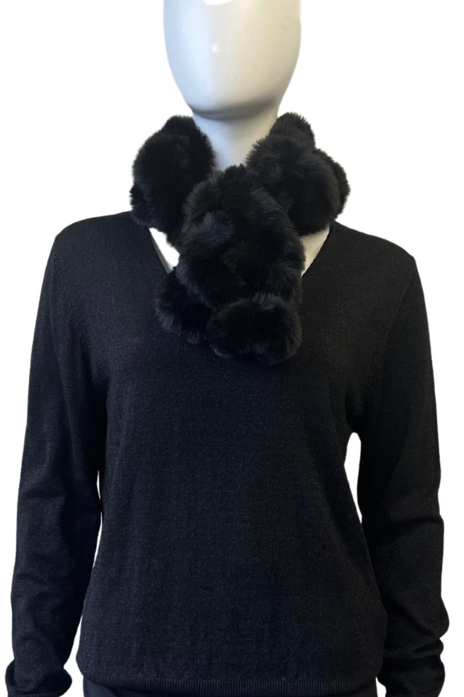 Accessories Silvermaple Boutique | Faux Fur Scarf | Black