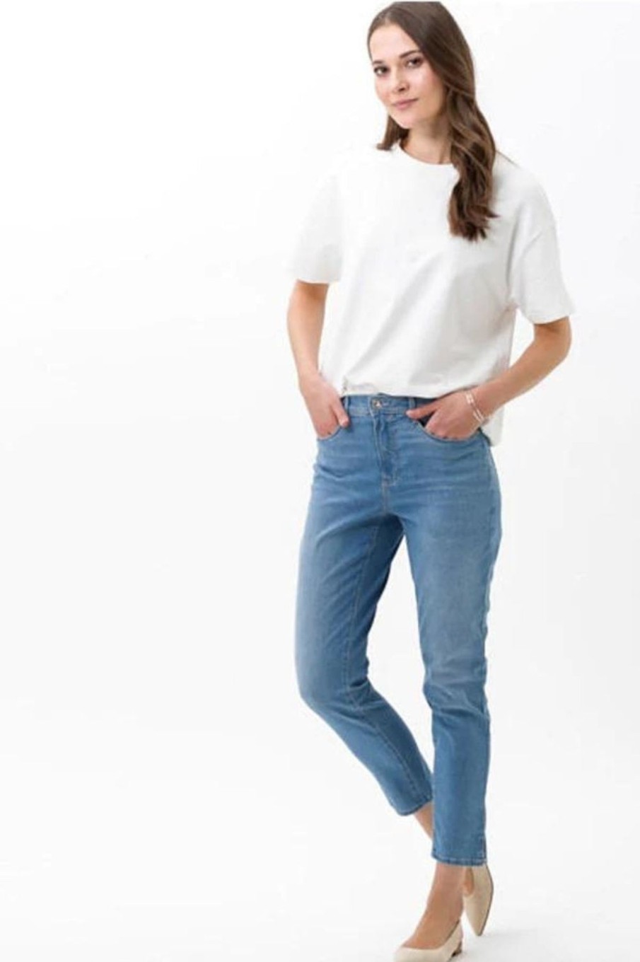 Bottoms Brax | Mary S 5 Pocket Jeans | Light Denim