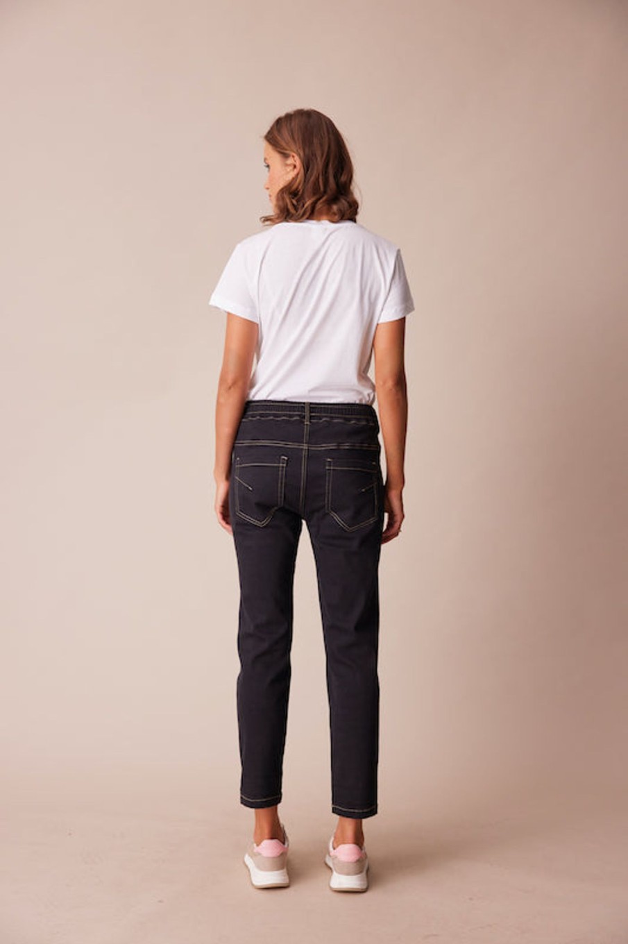 Bottoms Lania | Boyfriend Jean | No Tape | Black