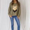 Tops Fashion Express | Tully Sequin Sweat | Khaki/Gold