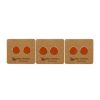 Accessories Fabienne | Ear Mints 7Mm Round Enamel Stud | Tangerine/Silver