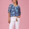 Tops Loobie's Story | Shibori Top | Indigo Multi