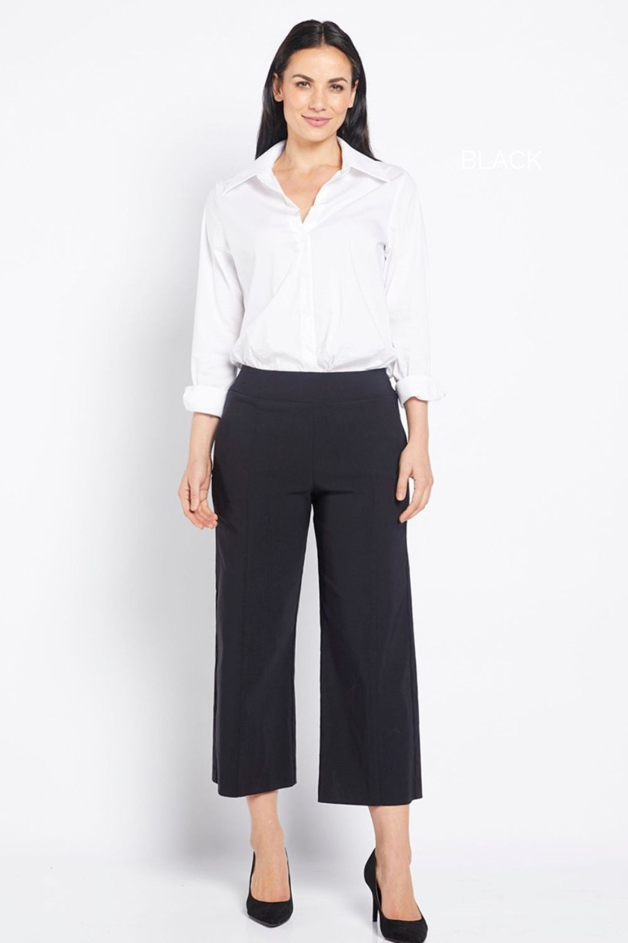 Bottoms Philosophy | Larrie 7/8 Culotte Pant | Black