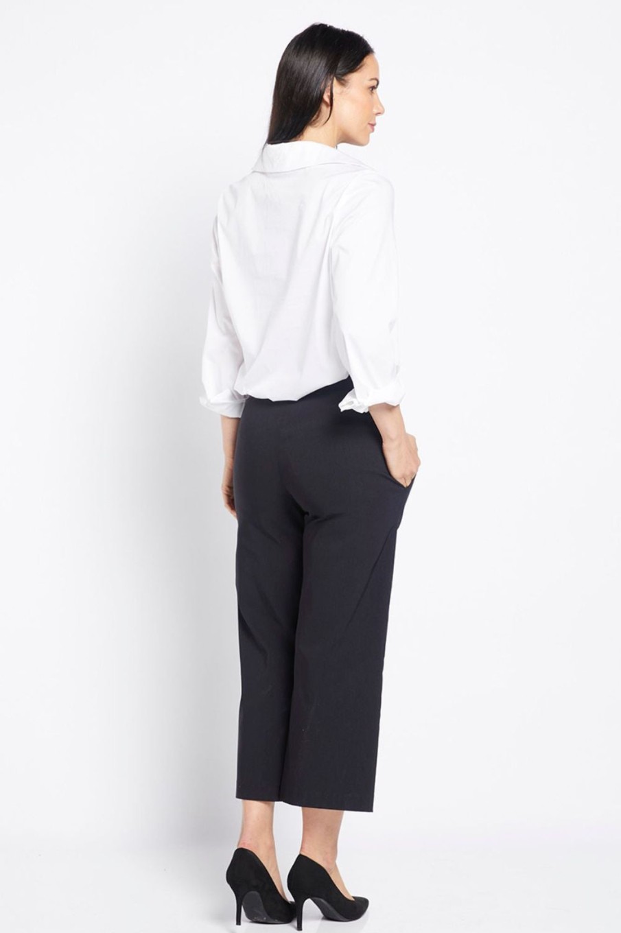 Bottoms Philosophy | Larrie 7/8 Culotte Pant | Black