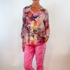 Tops La Strada | Two Layer Top | Dust Pink Floral