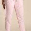 Bottoms Two T's | Sweat Pant With Gold Zips | Pale Pink