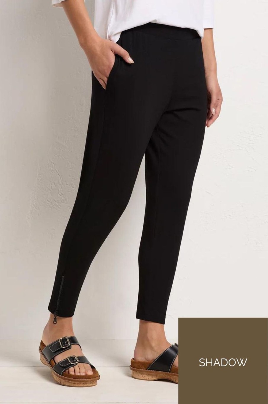 Bottoms Mela Purdie | Zip Stiletto Pant | Shadow