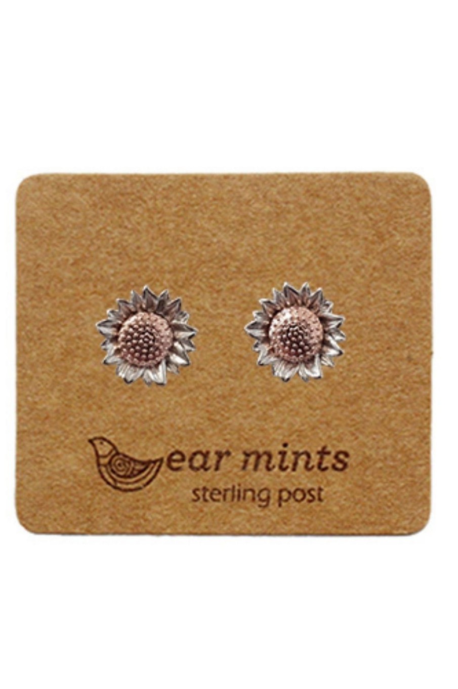 Accessories Fabienne | Ear Mints Sunflower 2 Tone Stud | Silver/Rose Gold