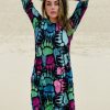 Dresses Alquema | 3/4 Sleeve Smash Pocket Dress | Rainbow Moon Bear