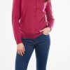 Tops Bridge u0026 Lord | Essential Button To Neck Cardi | Rose