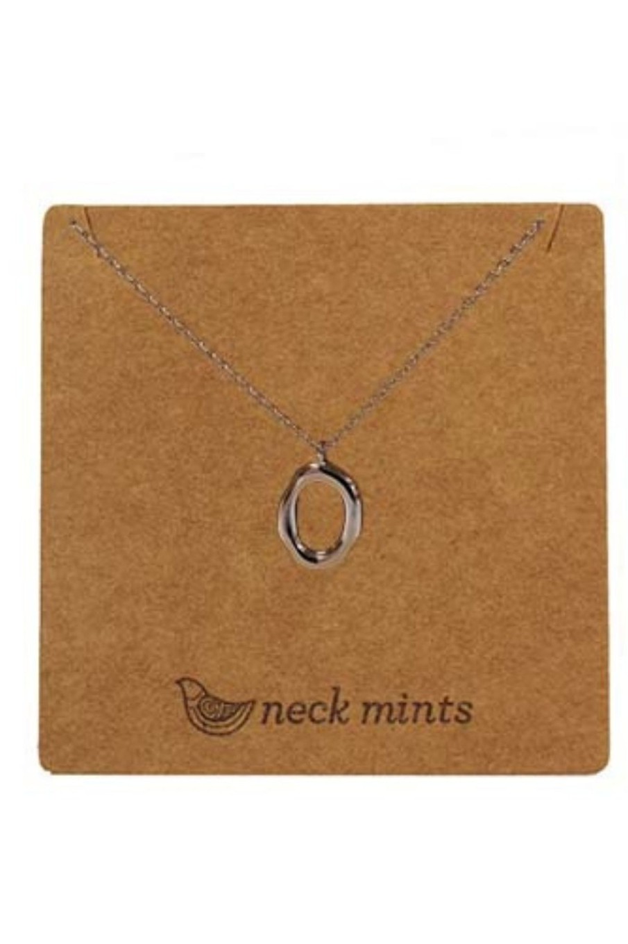 Accessories Fabienne | Neck Mints Organic Open Oval Necklace | Silver