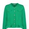 Tops Vassalli | Jacket With Frill Hem | Kelly Green