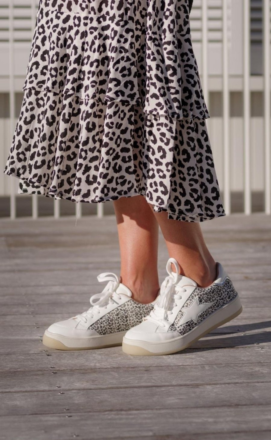 Accessories Stella + Gemma | Willa Safari Print Sneakers