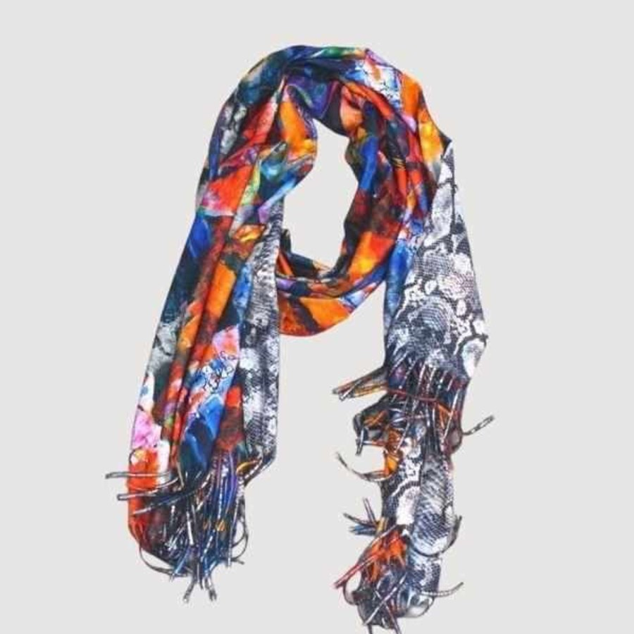 Accessories Silvermaple Boutique | Two Way Abstract Reptile Scarf | Multi