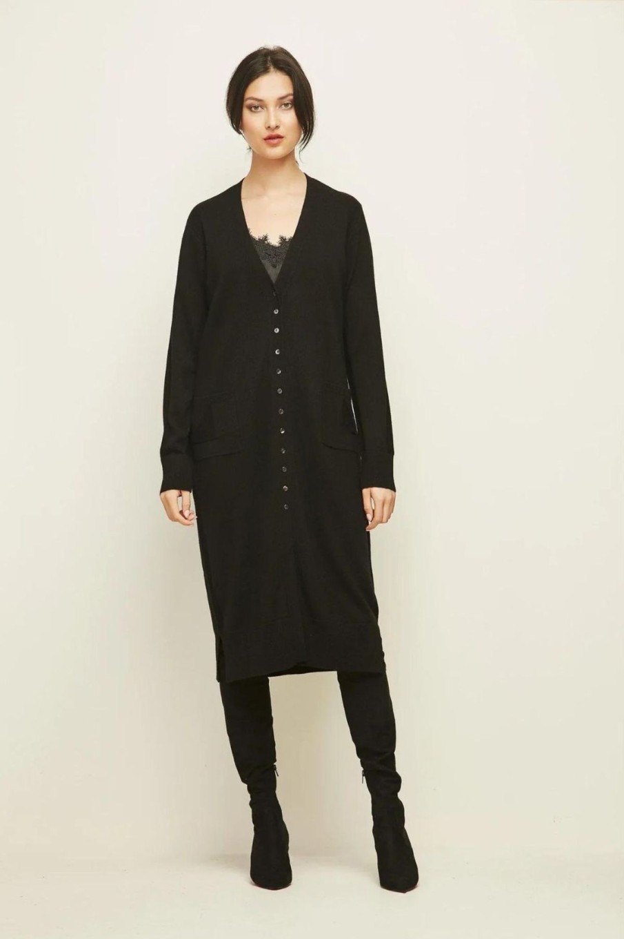 Tops Verge | Jet Cardi Coat | Black