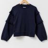 Tops Stella + Gemma | Abi Ruffles Sweater | Navy