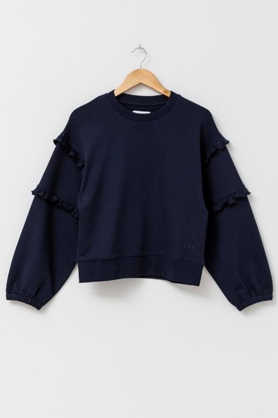 Tops Stella + Gemma | Abi Ruffles Sweater | Navy