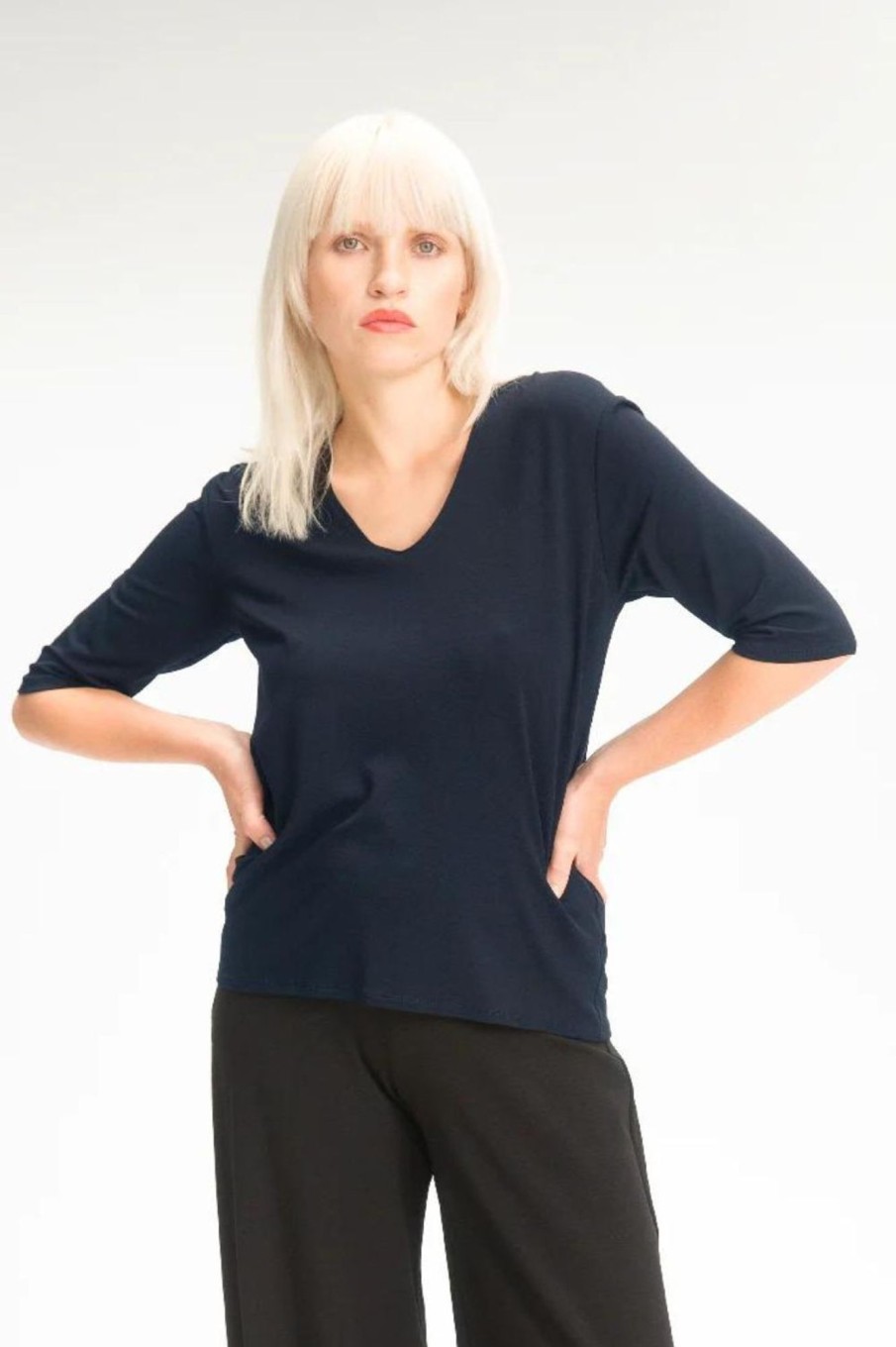 Tops Mela Purdie | Elbow Top | French Navy