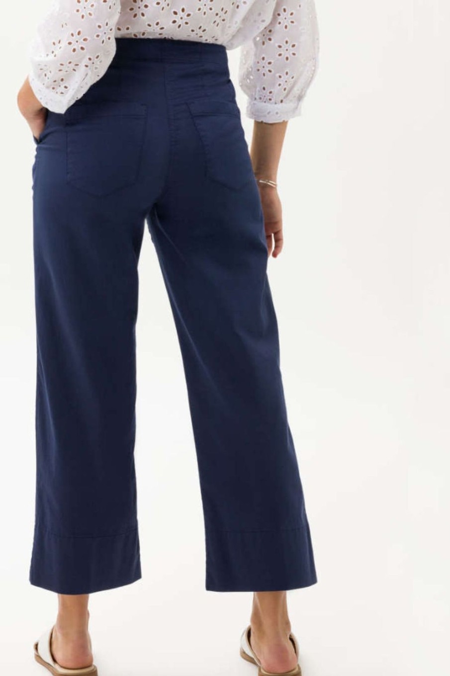 Bottoms Brax | Maine S Stretch Cotton Crop Culottes | Indigo