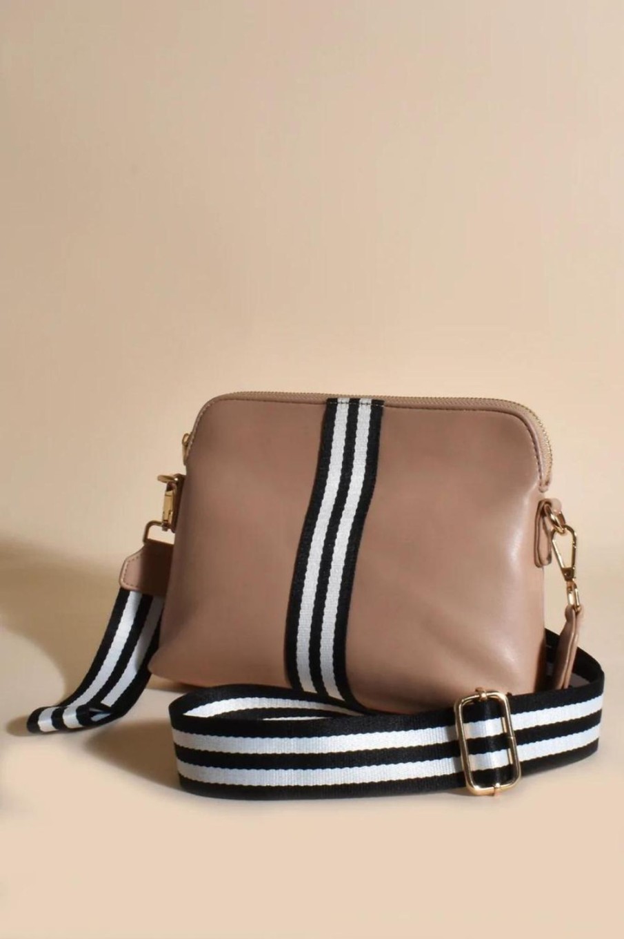 Accessories Fashion Express | Palmer Vegan Leather Cross Body Bag | Nude