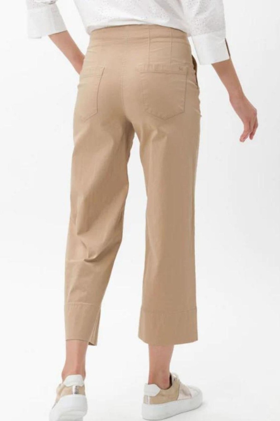 Bottoms Brax | Maine S Stretch Cotton Crop Culottes | Camel